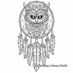 Complex Dream Catcher Art Coloring Pages for Adults 4