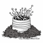 Compost Pile with Earthworm Coloring Pages 2