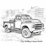 Construction Scene with Pickup Truck Coloring Pages 3