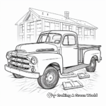 Construction Scene with Pickup Truck Coloring Pages 4