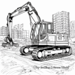 Construction Site Excavator Coloring Pages 3