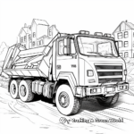 Construction Site Recycling Truck Coloring Pages 1