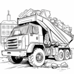 Construction Site Recycling Truck Coloring Pages 2