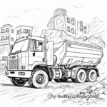 Construction Site Recycling Truck Coloring Pages 3