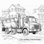 Construction Site Recycling Truck Coloring Pages 4