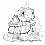 Convivial Turtle Party Coloring Pages 2