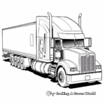 Cool Container Semi Truck Trailer Coloring Pages 1