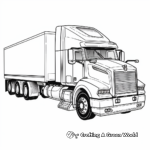 Cool Container Semi Truck Trailer Coloring Pages 2