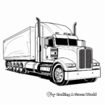 Cool Container Semi Truck Trailer Coloring Pages 4