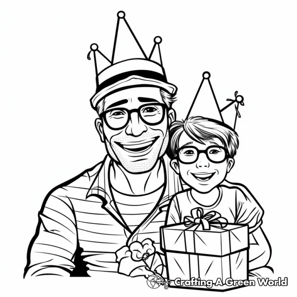 Happy Birthday Dad Coloring Pages - Free & Printable!