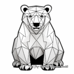 Cool Geometric Bear Coloring Pages 1