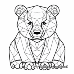 Cool Geometric Bear Coloring Pages 2