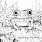 Coqui in Its Natural Habitat Coloring Pages 1