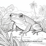 Coqui in Its Natural Habitat Coloring Pages 4