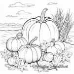 Corn, Squash and Pumpkin Harvest Coloring Pages 4