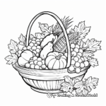 Cornucopia of Harvest Vegetables Coloring Pages 3