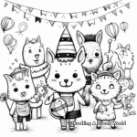 Costume Party Animal Coloring Pages for Artists 2