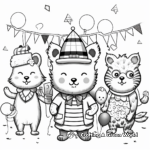 Costume Party Animal Coloring Pages for Artists 4