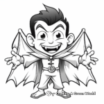 Count Dracula Cartoon Coloring Sheets for Preschoolers 4