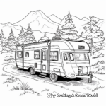 Country-Side RV and Camper Scene Coloring Pages 2