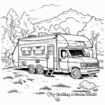 Country-Side RV and Camper Scene Coloring Pages 3