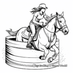 Cowboy and Cowgirl Barrel Racing Coloring Pages 4