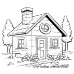 Cozy Cabin in February Coloring Pages 4