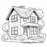 Cozy Cottage Home Coloring Pages 1