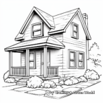 Cozy Cottage Home Coloring Pages 2
