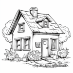 Cozy Cottage Home Coloring Pages 4