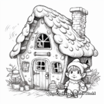 Cozy Gnome Home: Christmas Eve Scene Coloring Pages 3