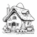 Cozy Gnome Home: Christmas Eve Scene Coloring Pages 4