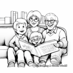 Cozy Reading with Grandpa Coloring Pages 4
