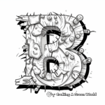 Crack-the-Code Letter 'B' Coloring Pages 2