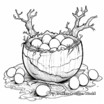 Cracked Egg and Easter Basket Coloring Pages 3