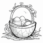 Cracked Egg and Easter Basket Coloring Pages 4