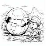 Cracked Egg with Easter Scenery Coloring Pages 3