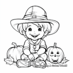 Cranberry and Pumpkin Thanksgiving Sign Coloring Pages 1