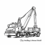Crane Truck Family Coloring Pages: Male, Female, and Baby Crane Trucks 1