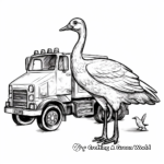 Crane Truck Family Coloring Pages: Male, Female, and Baby Crane Trucks 2