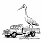 Crane Truck Family Coloring Pages: Male, Female, and Baby Crane Trucks 3