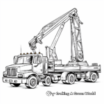 Crane Truck Family Coloring Pages: Male, Female, and Baby Crane Trucks 4