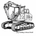 Crawler Excavator for Kid-Friendly Coloring Pages 1