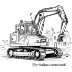 Crawler Excavator for Kid-Friendly Coloring Pages 2