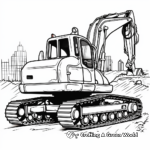 Crawler Excavator for Kid-Friendly Coloring Pages 3