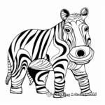 Creative Abstract Hippo Coloring Pages 2