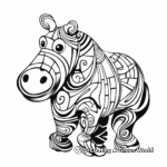 Creative Abstract Hippo Coloring Pages 4