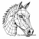 Creative Abstract Horse Head Coloring Pages 1