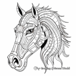 Creative Abstract Horse Head Coloring Pages 2