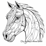Creative Abstract Horse Head Coloring Pages 3